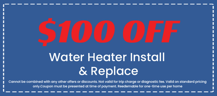 0 off water heater installation and replacement coupon from Perry Electric, featuring terms and conditions for use.